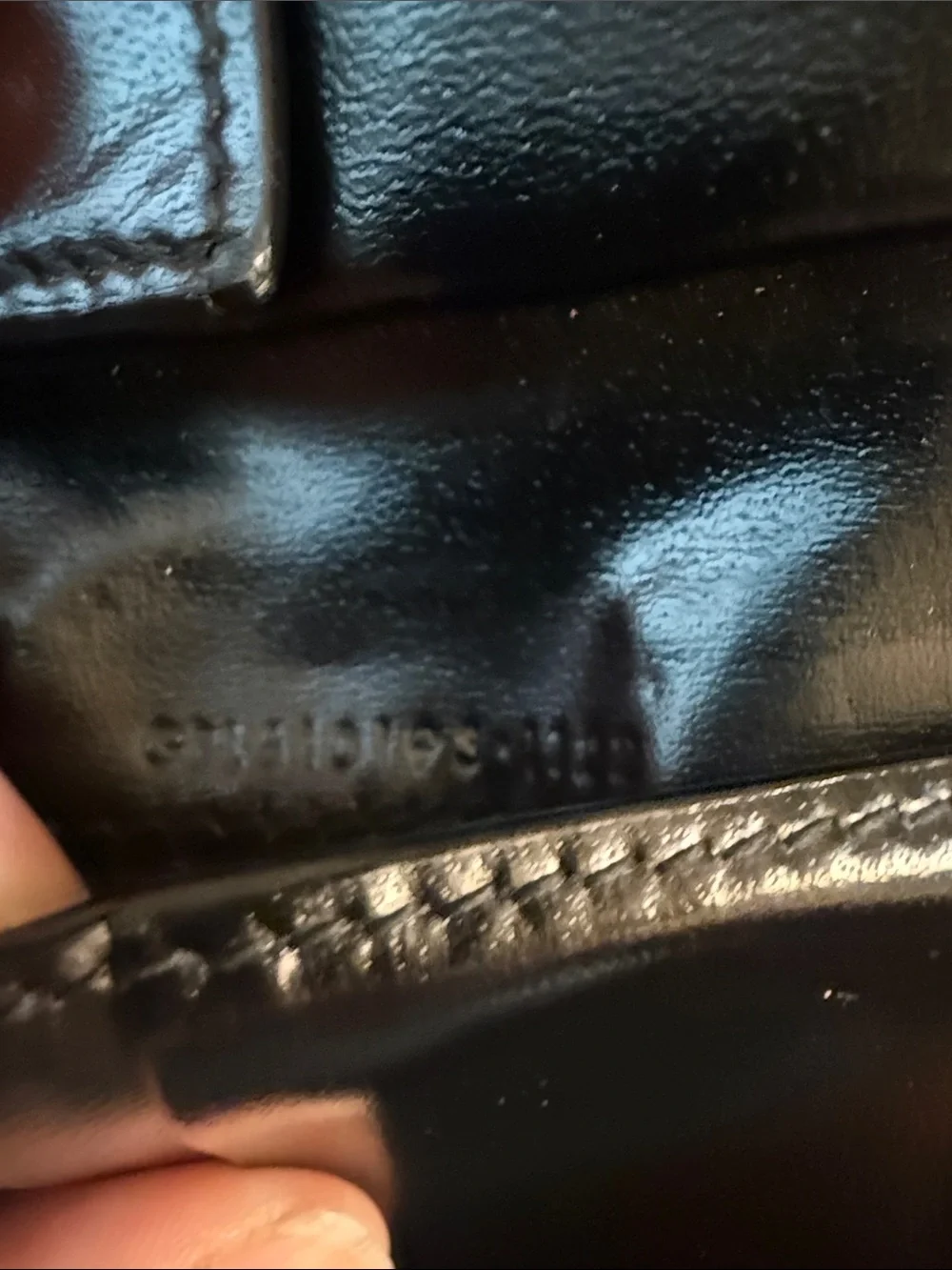 Yves Saint Laurent Black Leather Bifold wallet with Silver YSL Logo-